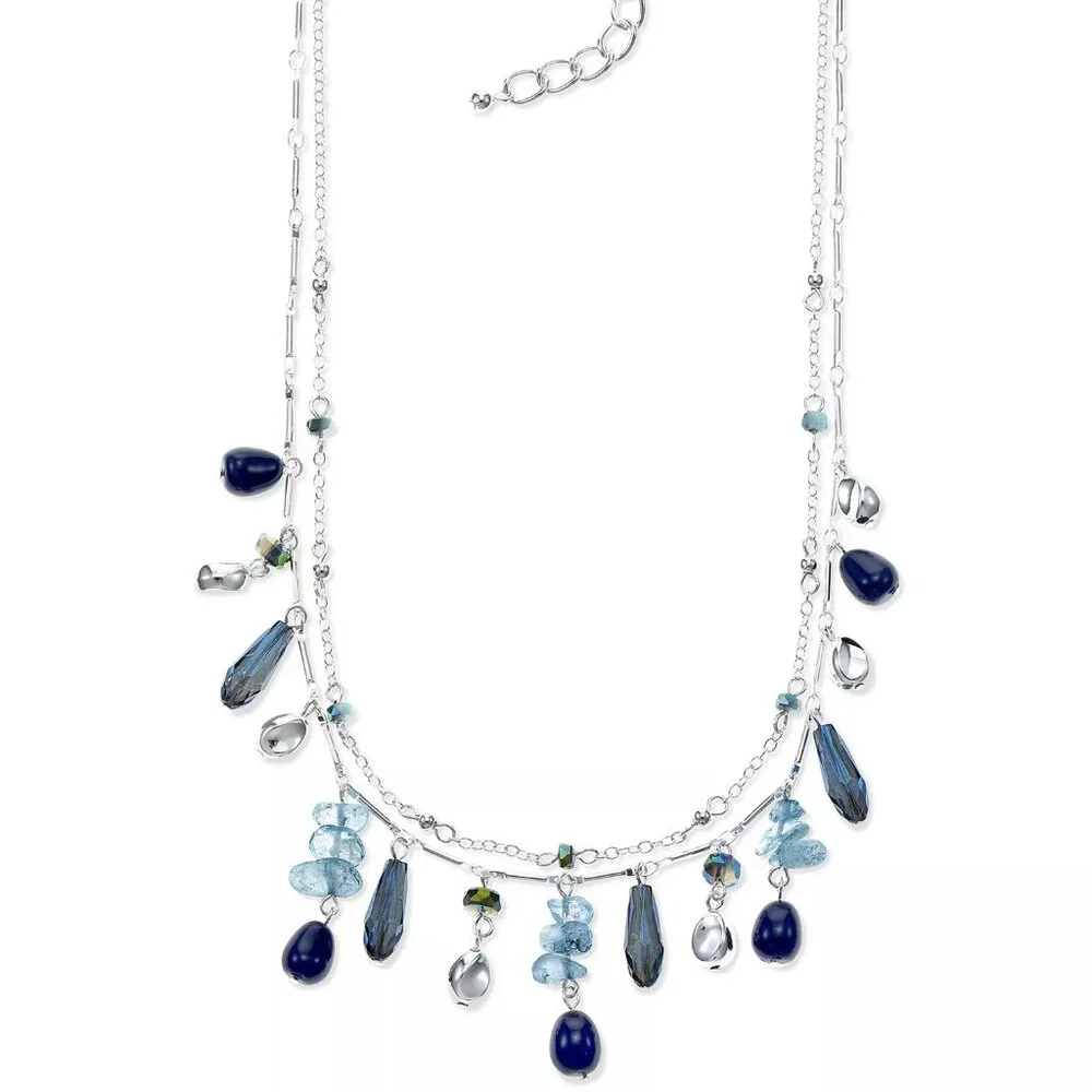 NWT Style & Co. Mixed Bead Layered Statement Necklace, 17-1/5